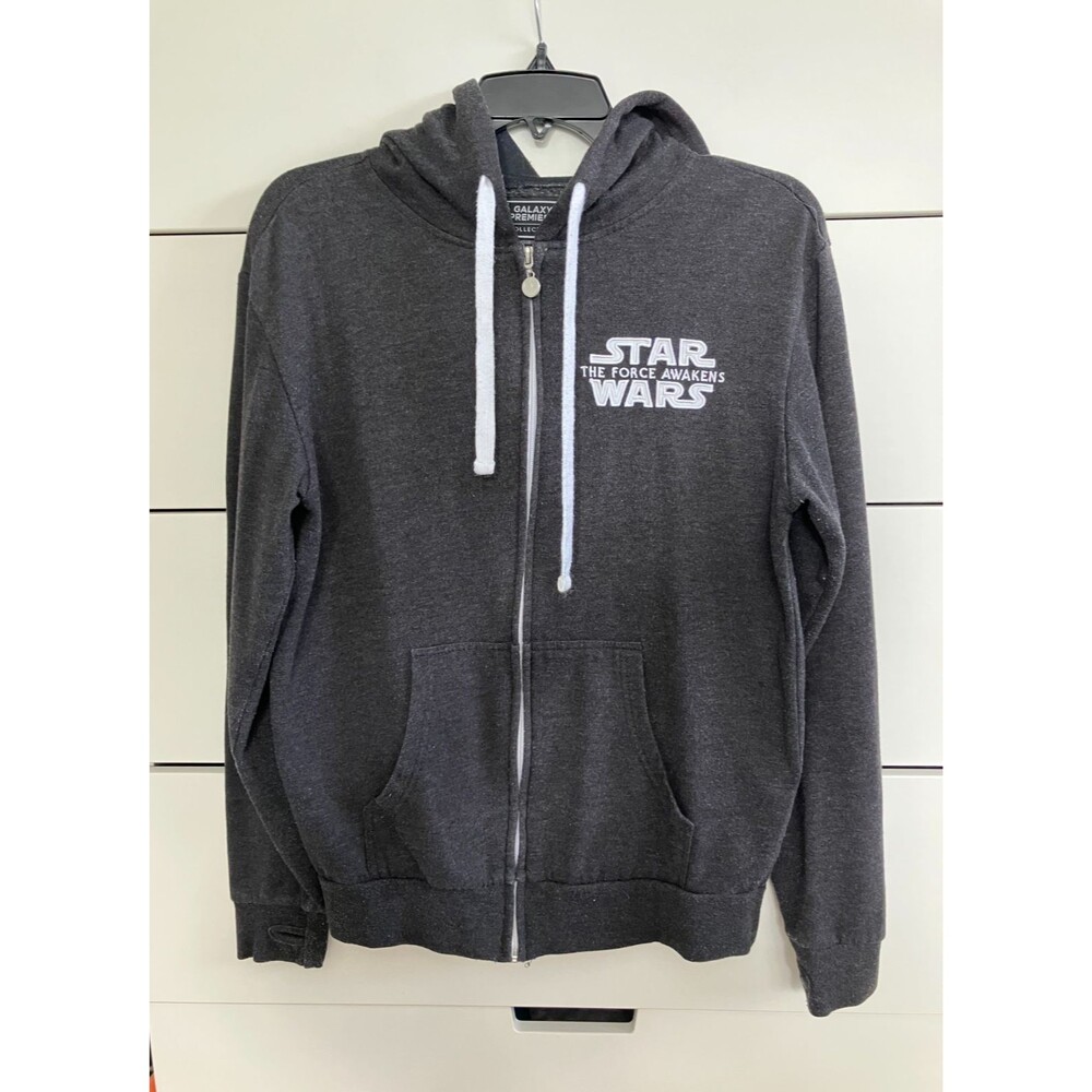 Disney Star Wars Galaxy Premier 2015 The Force Awakens Zip Up Hoodie Size S READ